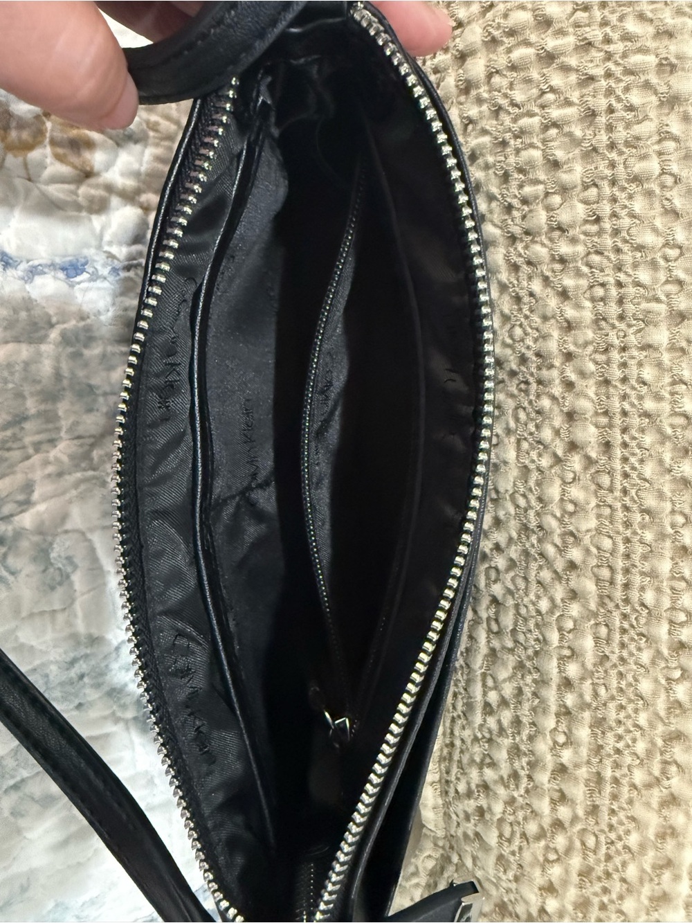 Calvin Klein Black Leather-Look Crossbody with Slim Profile - Picture 5 of 6
